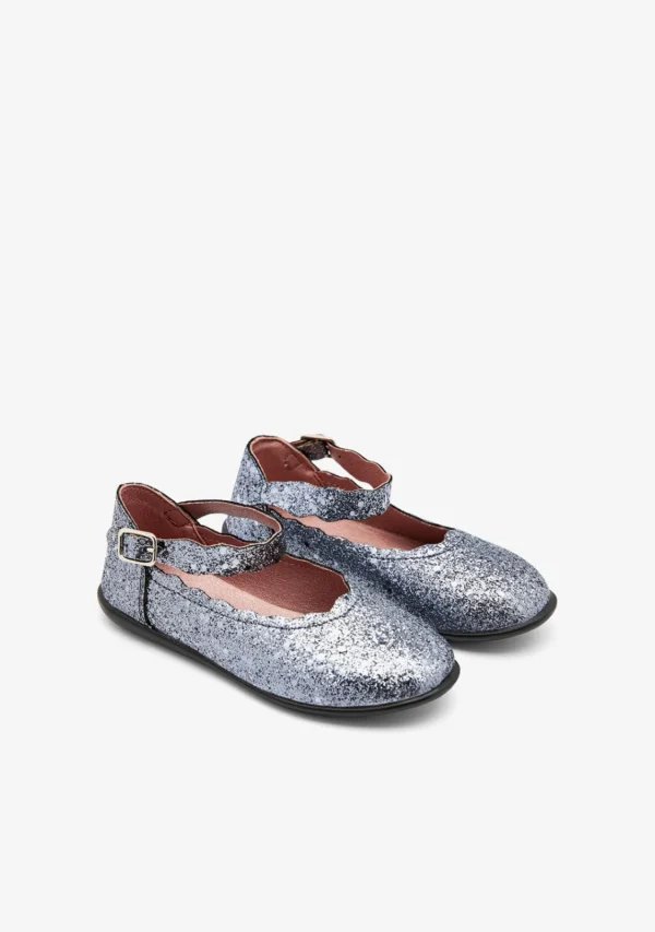 Conguitos Bailarinas Ondas Glitter Plomo^ Bailarinas | Zapatos De Ceremonia