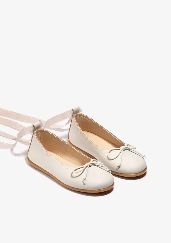 Conguitos Bailarinas Ondas Tira Beige^ Zapatos | Zapatos De Ceremonia