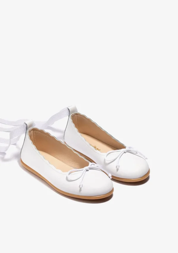 Conguitos Bailarinas Ondas Tira Blanco^ Zapatos | Zapatos De Ceremonia