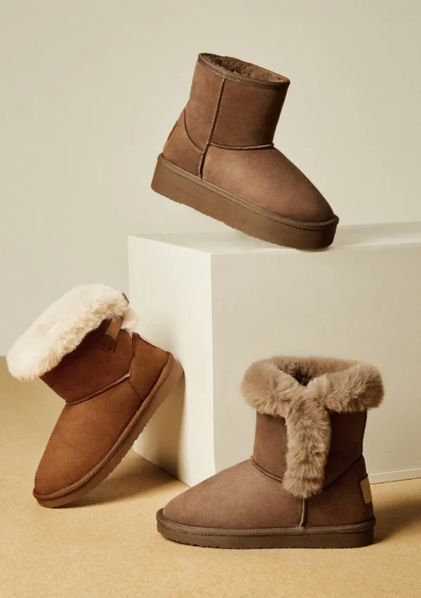 Conguitos Botas Australianas Pelo Taupe B&W^ Botas Australianas | Botas Australianas