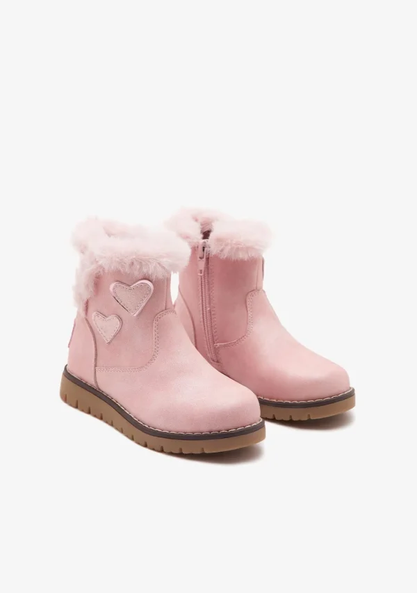 Conguitos Botas De Felpa Rosa Corazón^ Botas