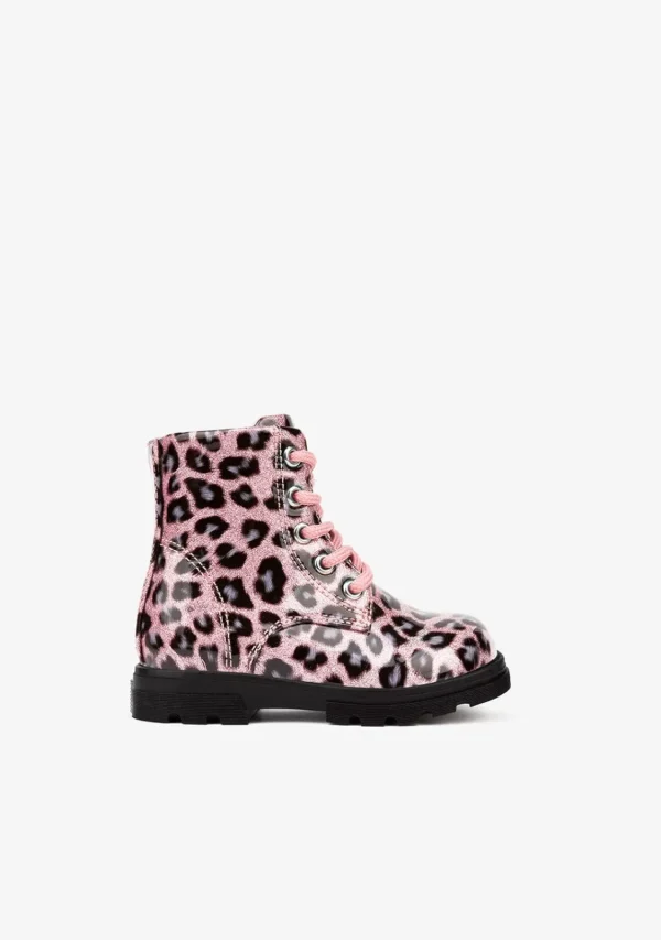 Conguitos Botas Militares De Bebé Leopardo Rosa^ Botas | Botas