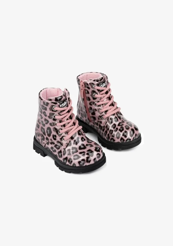 Conguitos Botas Militares De Bebé Leopardo Rosa^ Botas | Botas