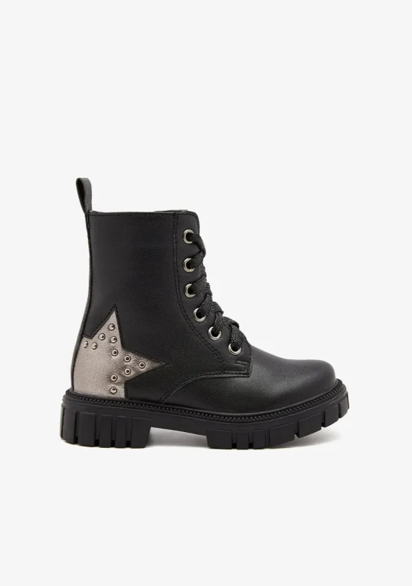 Conguitos Botas Militares Estrella Negro^ Botas