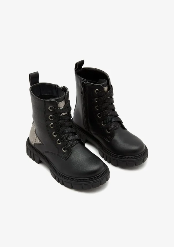 Conguitos Botas Militares Estrella Negro^ Botas