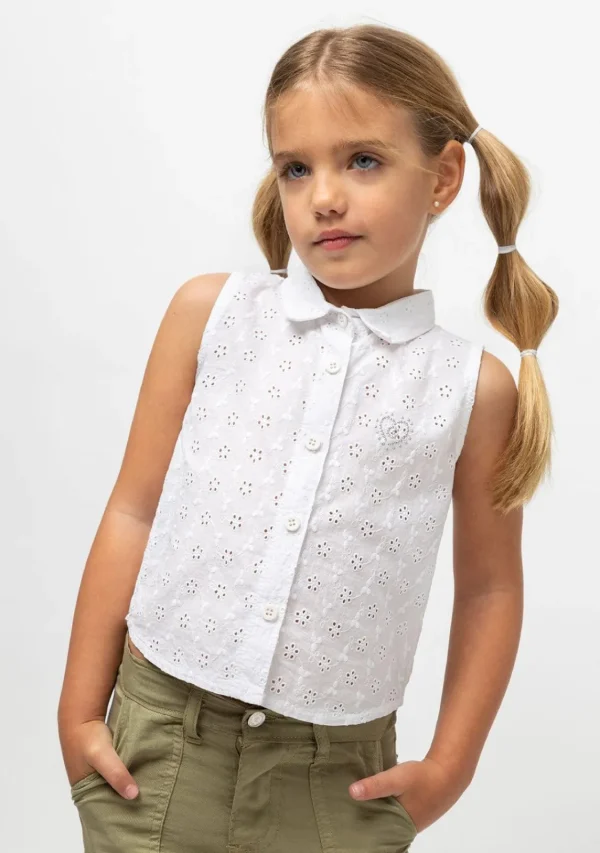 Conguitos Camisa De Niña Troquelada Blanco^ Camisetas