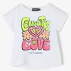 Conguitos Camiseta Blanca De Lentejuelas Love Fluor De Niña^ Camisetas