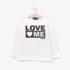 Conguitos Camiseta De Niña Love Me Blanco Con Luz^ Camisetas | Camisetas Manga Larga