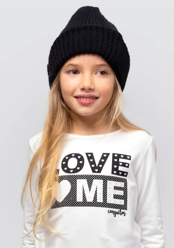 Conguitos Camiseta De Niña Love Me Blanco Con Luz^ Camisetas | Camisetas Manga Larga