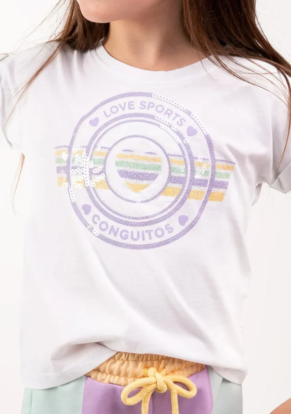 Conguitos Camiseta De Niña Love Sports Lentejuelas^ Camisetas