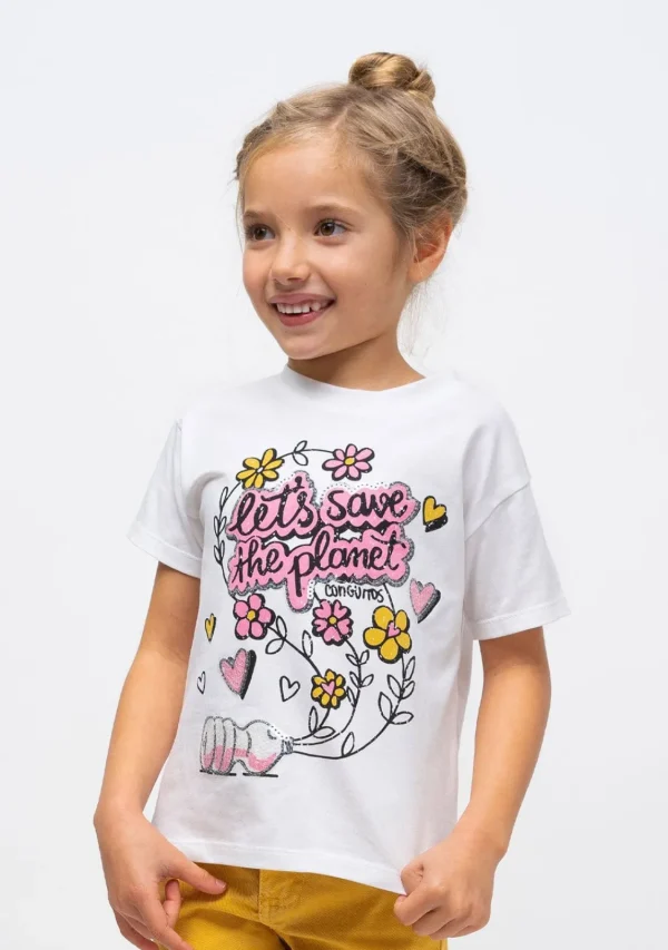 Conguitos Camiseta De Niña Save The Planet^ Camisetas