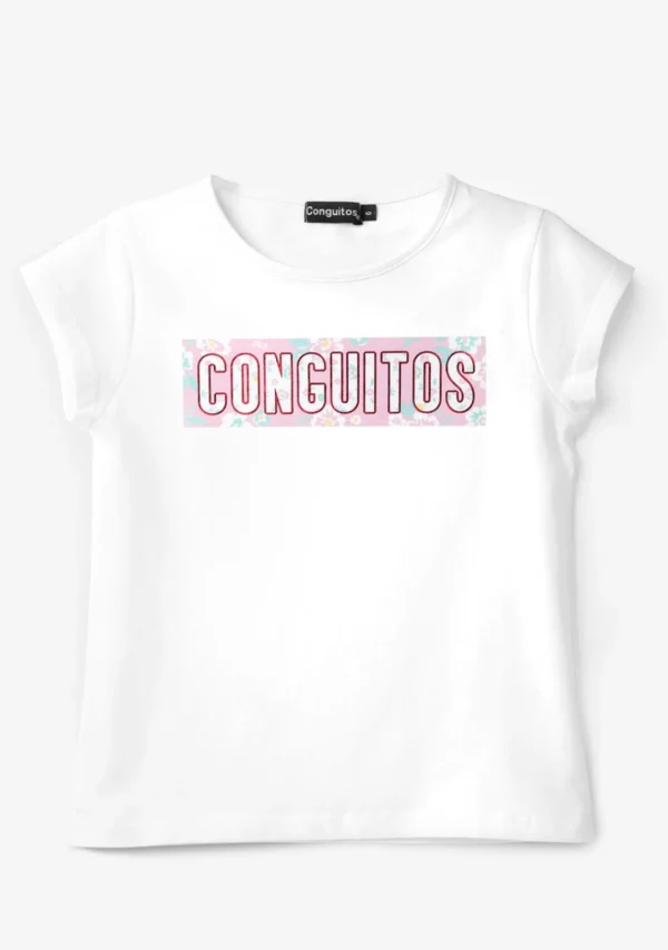 Conguitos Camiseta Flores Blanco^ Camisetas