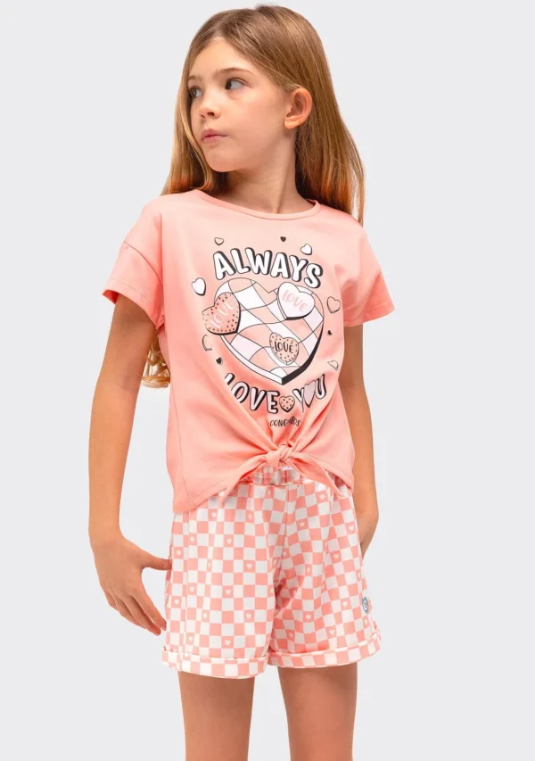 Conguitos Camiseta Niña Estampado Anudado Naranja^ Camisetas