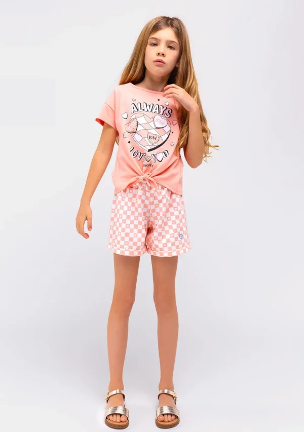 Conguitos Camiseta Niña Estampado Anudado Naranja^ Camisetas