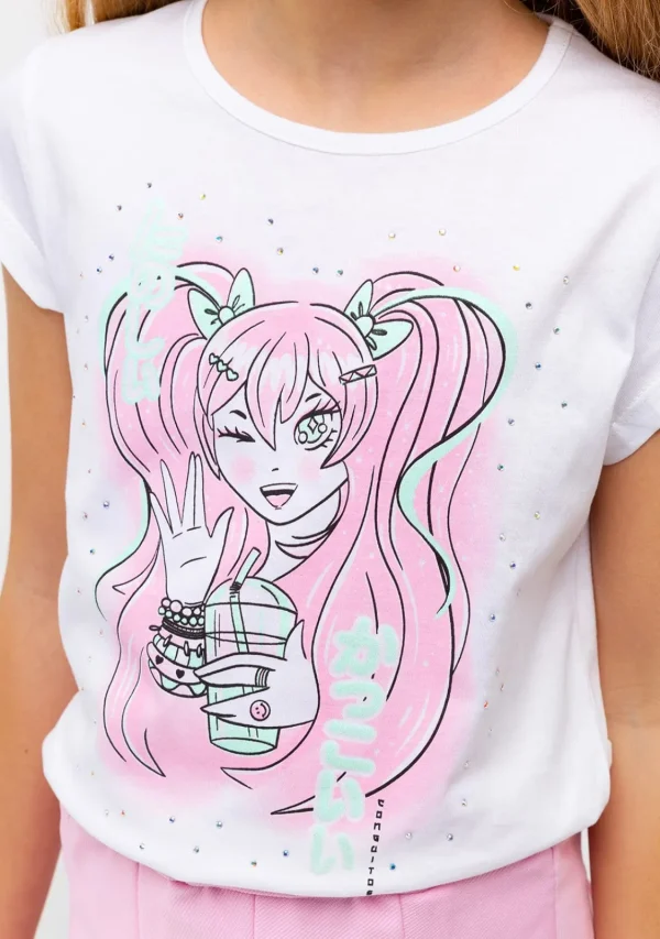 Conguitos Camiseta Niña Estampado Manga Blanca^ Camisetas