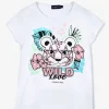 Conguitos Camiseta Niña Leopardo Glitter Blanco^ Camisetas