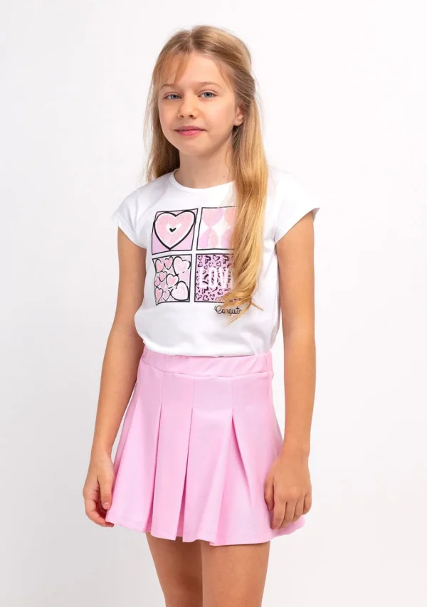 Conguitos Camiseta Sequinned Hearts Blanca De Niña^ Camisetas