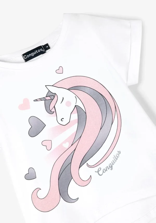 Conguitos Camiseta Unicornio Blanco^ Camisetas