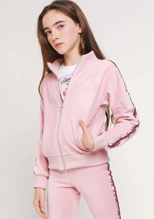 Conguitos Chaqueta De Chandal Terciopelo Rosa^ Chaquetas | Sudaderas