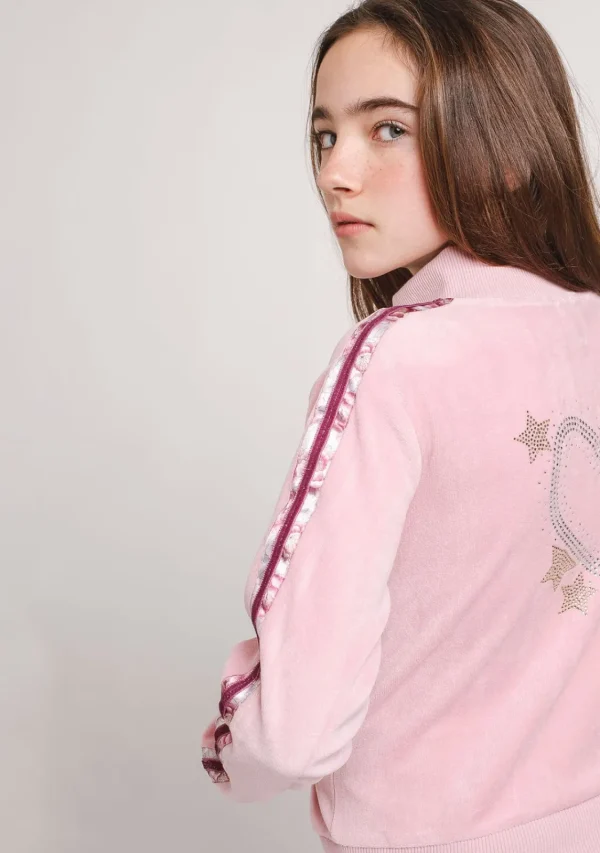 Conguitos Chaqueta De Chandal Terciopelo Rosa^ Chaquetas | Sudaderas