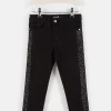 Conguitos Jeans De Niña Lateral Strass Negro^ Pantalones Y Leggins