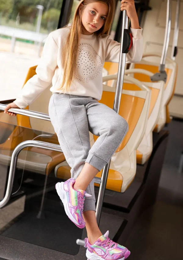 Conguitos Joggers De Niña Basic Gris^ Pantalones Y Leggins