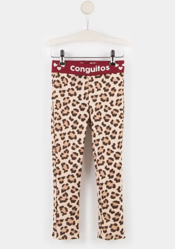 Conguitos Leggins De Niña Neopreno Leopardo^ Pantalones Y Leggins