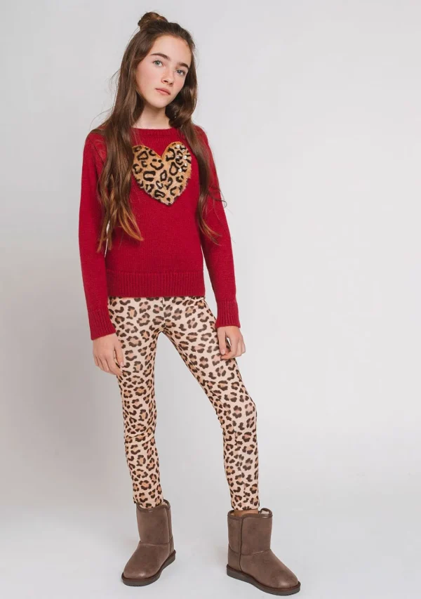 Conguitos Leggins De Niña Neopreno Leopardo^ Pantalones Y Leggins