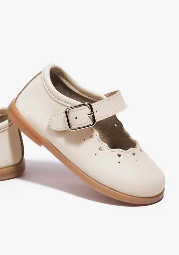 Conguitos Merceditas De Bebé Hebilla Beige^ Bailarinas | Zapatos De Ceremonia