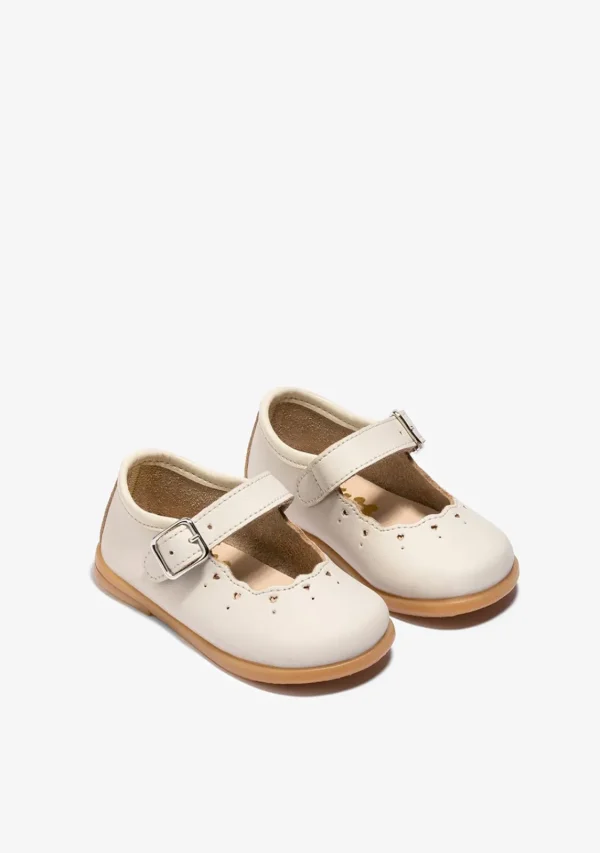 Conguitos Merceditas De Bebé Hebilla Beige^ Bailarinas | Zapatos De Ceremonia