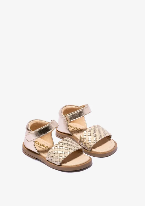 Conguitos Sandalias De Bebé Napa Oro Beige^ Sandalias | Zapatos De Ceremonia