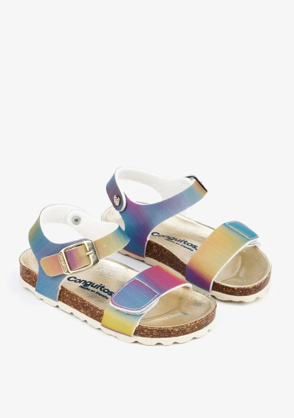 Conguitos Sandalias De Niña Bio Iridiscente Multicolor^ Sandalias Bio | Sandalias