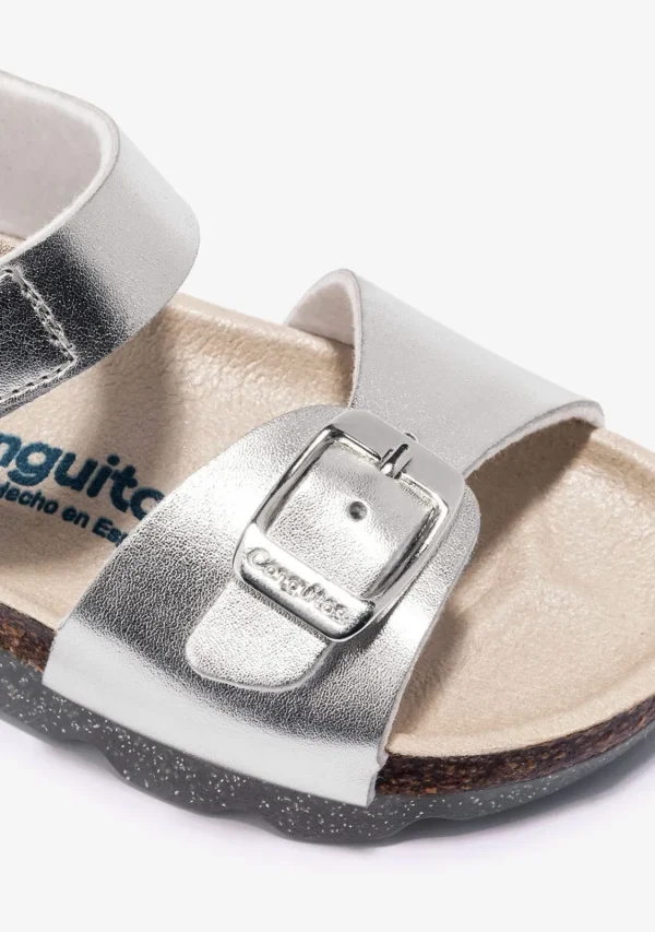 Conguitos Sandalias De Niña Bio Metalizado Plata^ Sandalias Bio | Sandalias