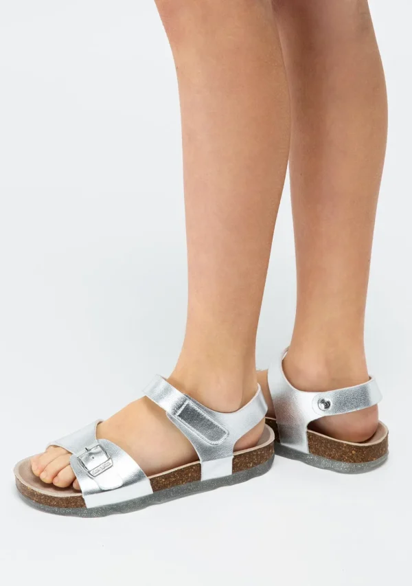 Conguitos Sandalias De Niña Bio Metalizado Plata^ Sandalias Bio | Sandalias