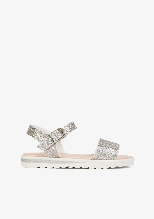 Conguitos Sandalias De Niña Glitter Multi Plata^ Sandalias