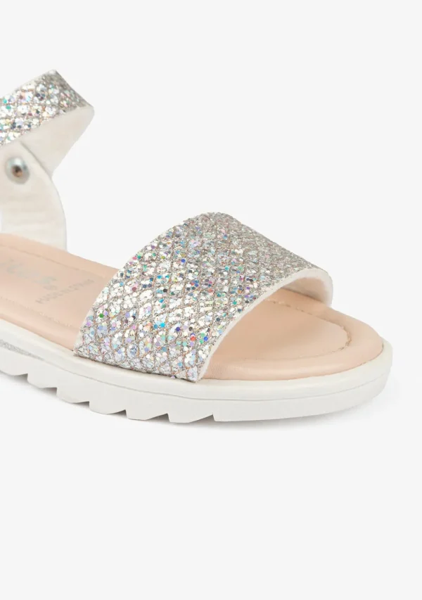 Conguitos Sandalias De Niña Glitter Multi Plata^ Sandalias