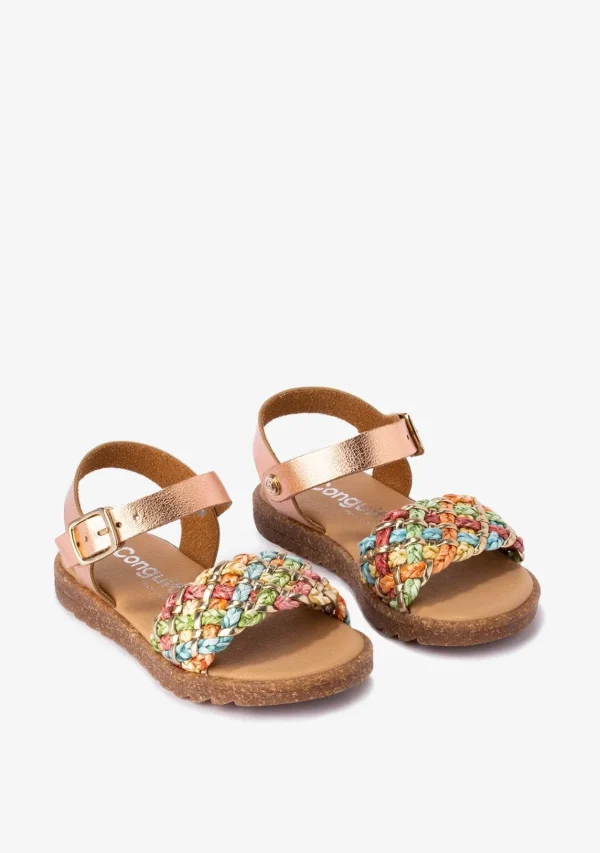 Conguitos Sandalias De Niña Hebilla Metalizado Multicolor^ Sandalias