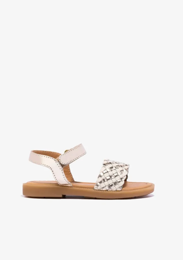 Conguitos Sandalias De Niña Napa Oro Beige^ Sandalias