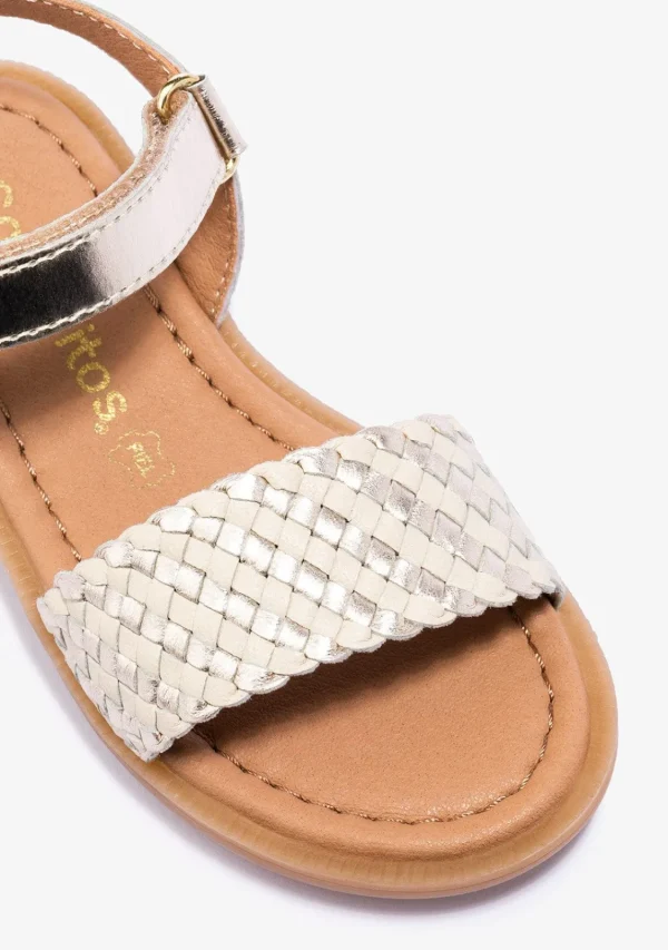 Conguitos Sandalias De Niña Napa Oro Beige^ Sandalias