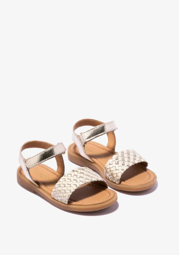 Conguitos Sandalias De Niña Napa Oro Beige^ Sandalias