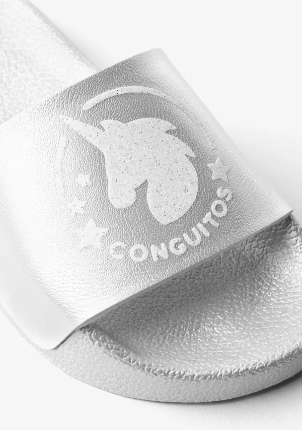 Conguitos Sandalias Pala Unicornio Plata^ Baño | Chanclas