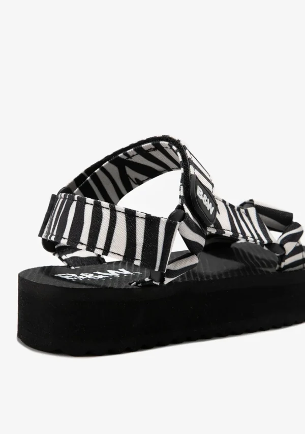 Conguitos Sandalias Plataforma Zebra B&W^ Sandalias | Chanclas