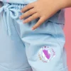 Conguitos Short Deportivo De Niña Liso Unicornio Celeste^ Shorts