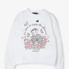 Conguitos Sudadera De Niña Blanco Oso Glitter Flores^ Sudaderas