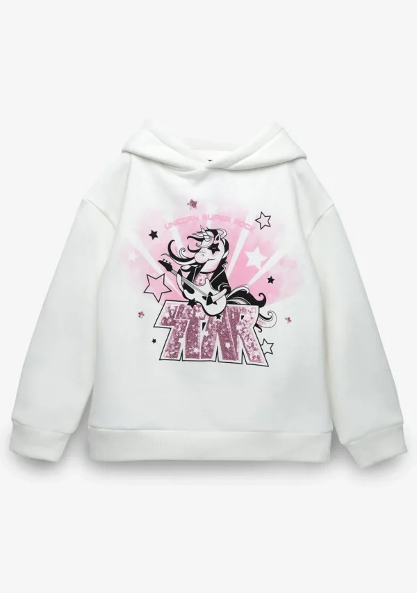 Conguitos Sudadera De Niña Capucha Rock Blanco^ Sudaderas