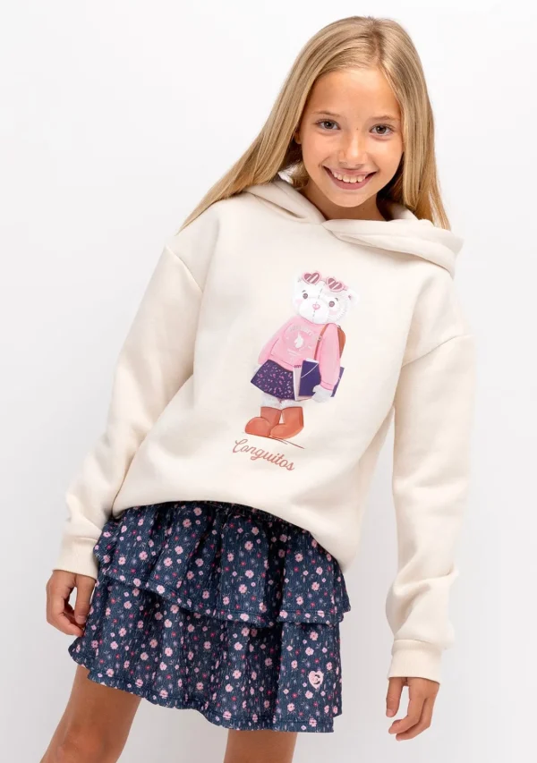 Conguitos Sudadera De Niña Osito Beige^ Sudaderas