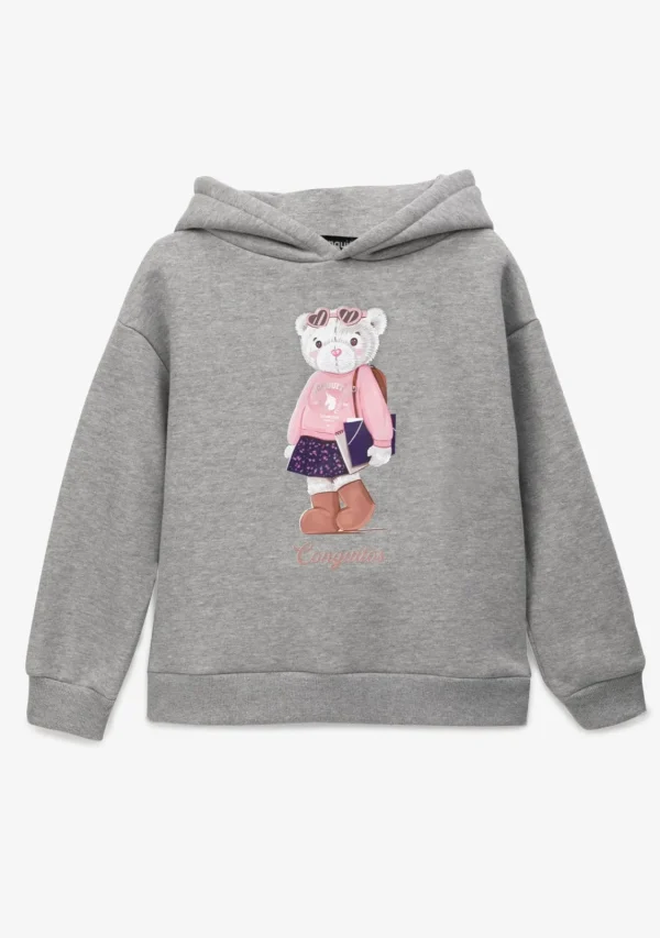 Conguitos Sudadera De Niña Osito Gris^ Sudaderas