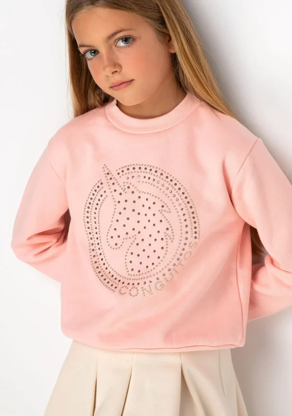 Conguitos Sudadera De Niña Unicornio Strass Rosa^ Sudaderas