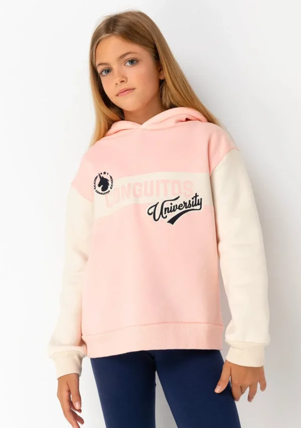 Conguitos Sudadera De Niña University Rosa^ Sudaderas