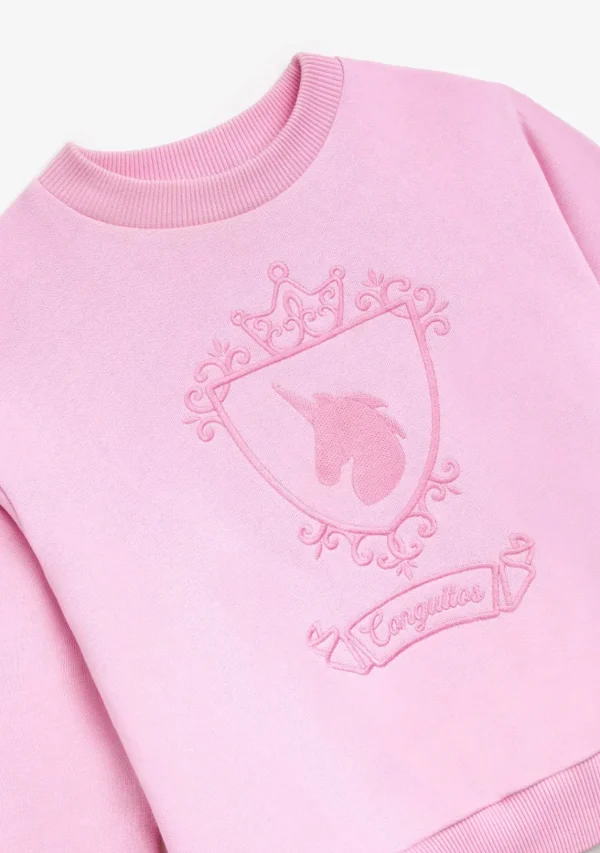 Conguitos Sudadera Escudo Unicornio Rosa^ Sudaderas